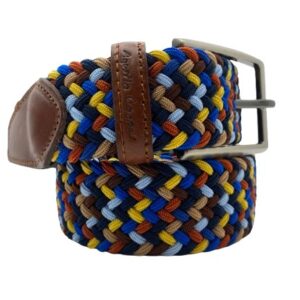 Cinturón elástico trenzado tricolor AMR