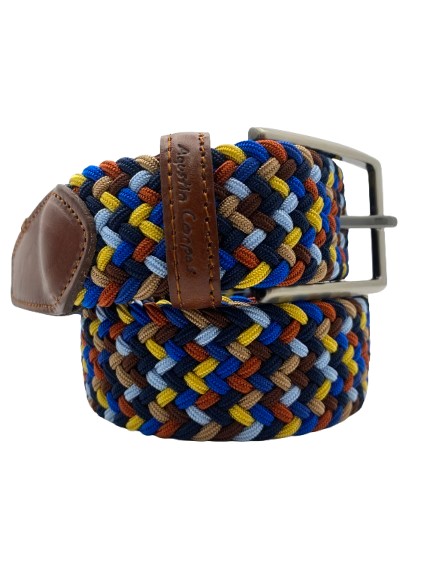 Cinturón elástico trenzado tricolor AMR
