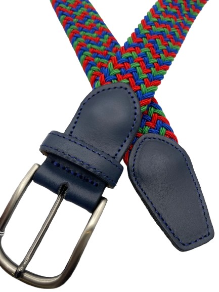 Cinturón elástico trenzado tricolor RVA - Imagen 2