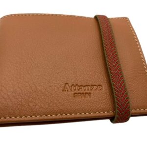 Cartera Attanze  cuero goma roja verde