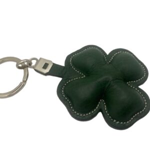 LLAVERO TRÉBOL PIEL