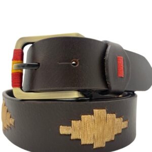 CINTURÓN ARGENTINO CELESTE MARRÓN