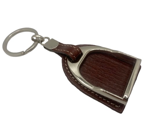 LLAVERO ESTRIBO CON PIEL