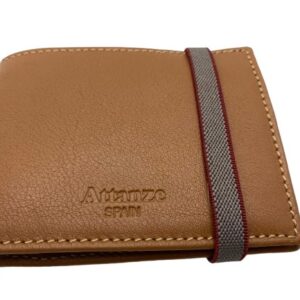 Cartera Attanze  cuero goma gris roja